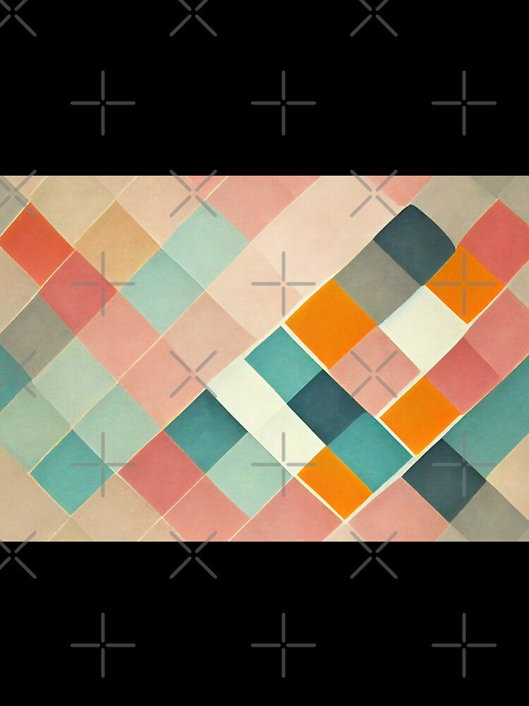 Background in 60s, 70s, 80s style. Wallpaper or poster blank. Geometric pattern by anytka