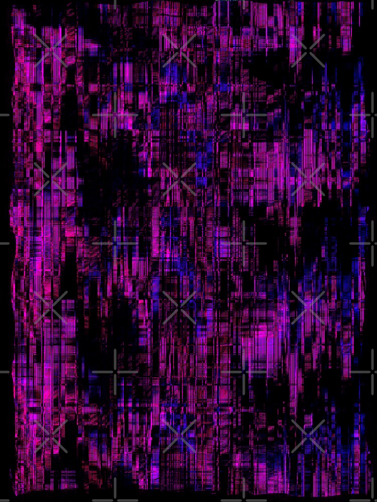 Glitch Texture in Shades of Pink and Black by Ana Cá Art & Design