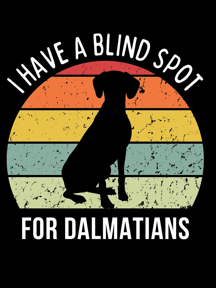 Cute Retro Sunset Dalmatian design - white text by 29Bumblebee
