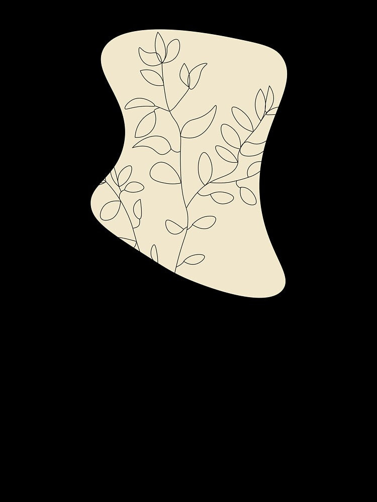 Minimalist Cream Leafy Branch Plant by GoodJobLola