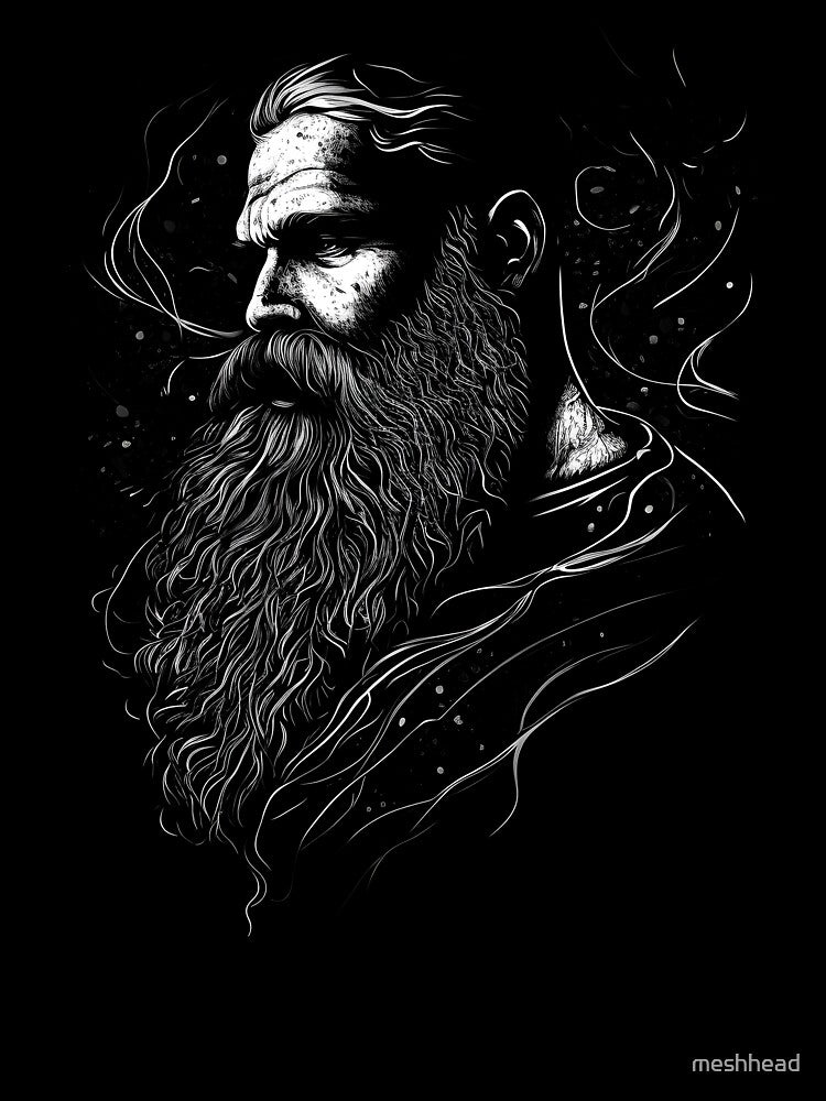 Vintage beard man by meshhead