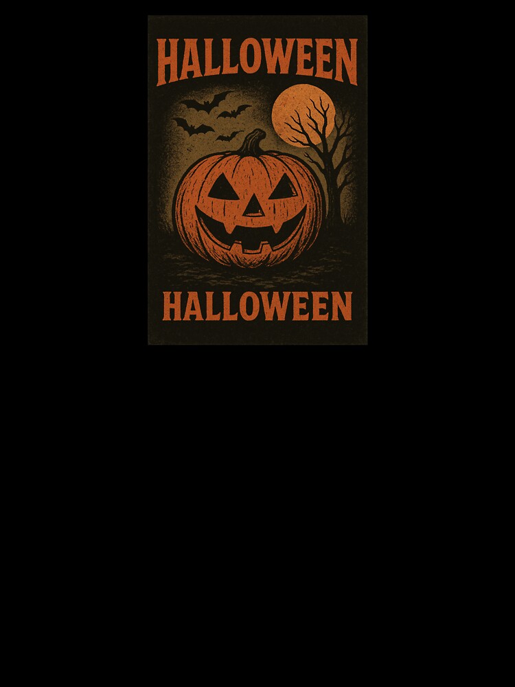 Retro Halloween Pumpkin — Vintage Horror Night Design by BlackStarShop77
