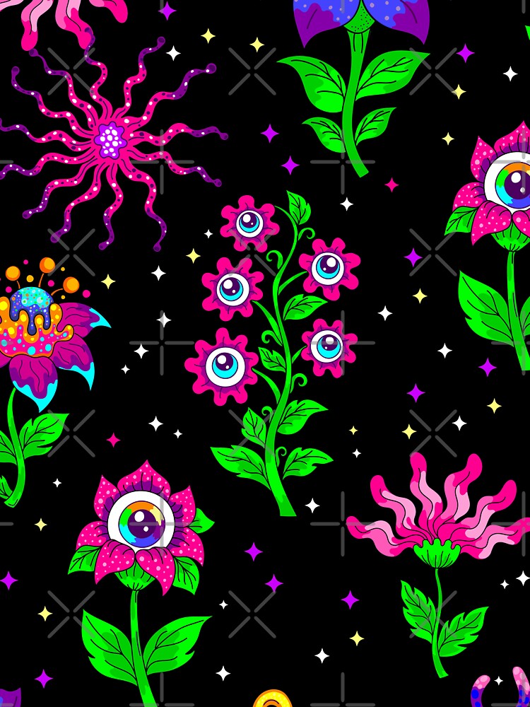 surreal eyes floral fantasy flowers whimsical by Gossip Rag