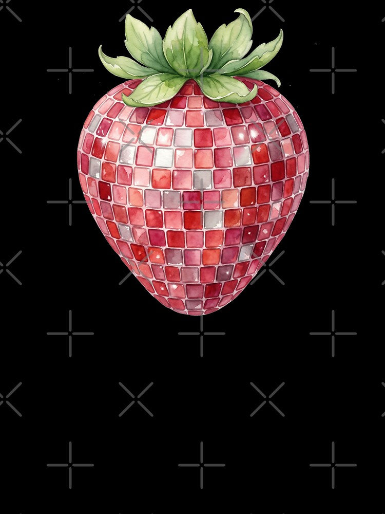 Disco Berry!! (Strawberry Mirrorball / Disco) by shellle in the ocean
