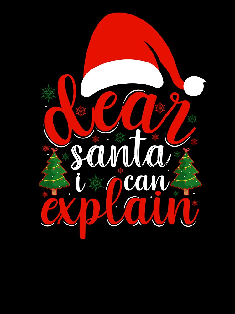 DEAR SANTA I CAN EXPLAIN FUNNY CHRISTMAS T-SHIRT by AllThatIsWelsh