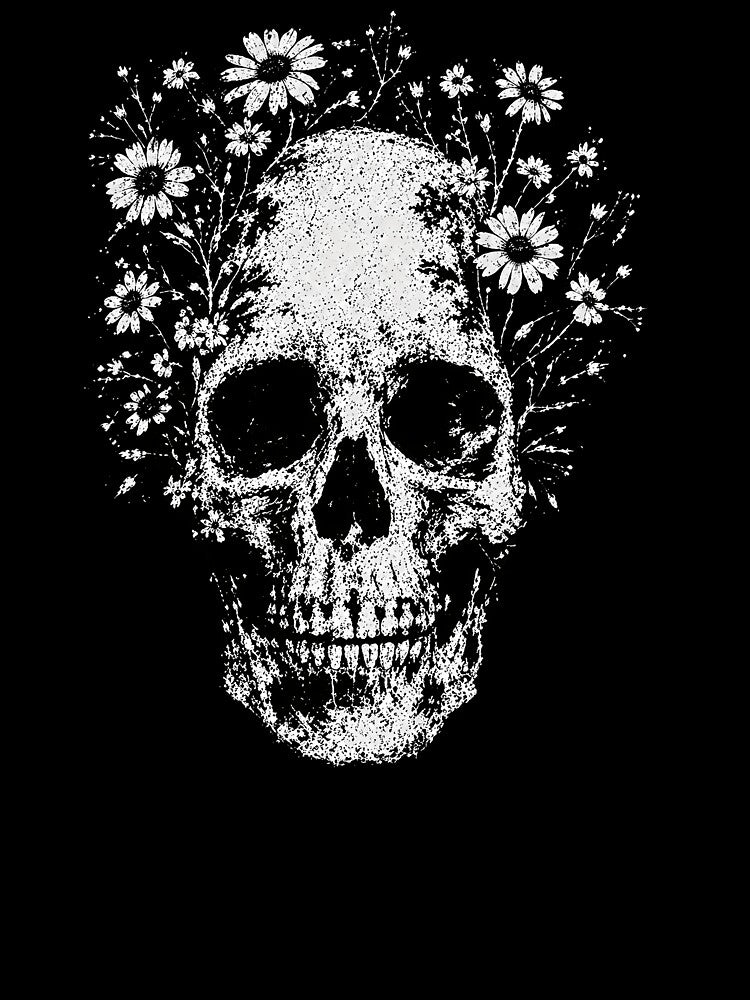 Boho Floral Skull by PastelWingg