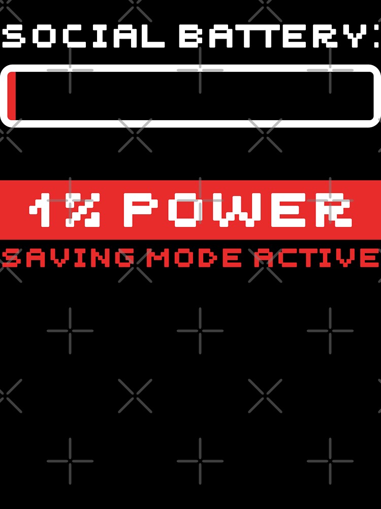 Funny Social Battery Loading Low Energy Aesthetic by CarlosOddities