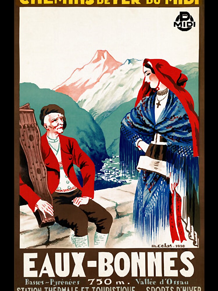 Vintage Travel Poster France Eaux Bonnes by RachelPowe4719