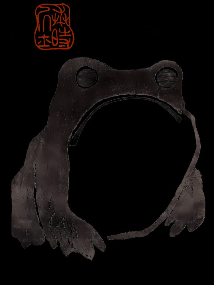 Cute Cottagecore Frog - Grumpy Japanese Frog by uycjqwpz24
