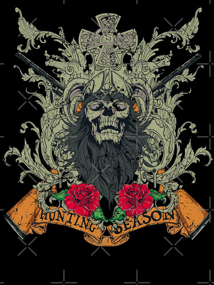 Hunting Season Skull Distressed Artwork by lushglory