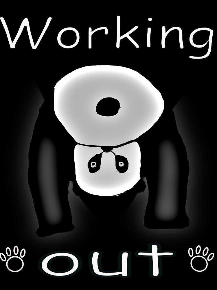 Panda working Out by CottagePop