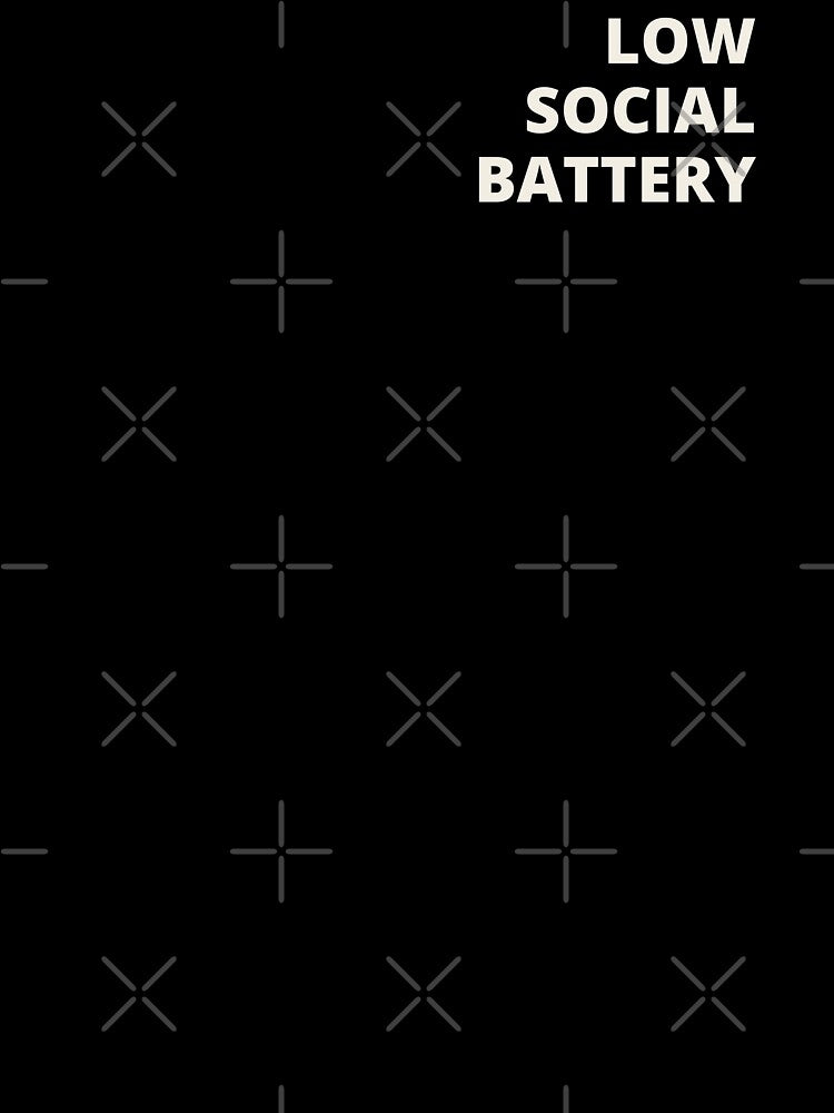 Low Social Battery – Minimal Left Chest Introvert Shirt by WallWilde