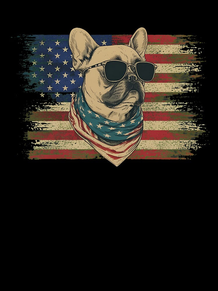 Frenchie Shades Stars Stripes Pup Graphic by SoyLamderma