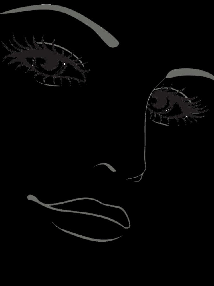 Minimalist Woman’s Face Line Art – Elegant Fashion Illustration by AmetistLight
