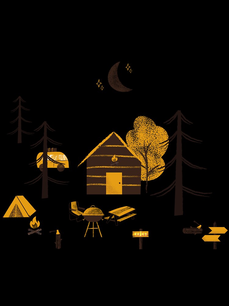 Rustic Camping At Night by PeregrineDesign