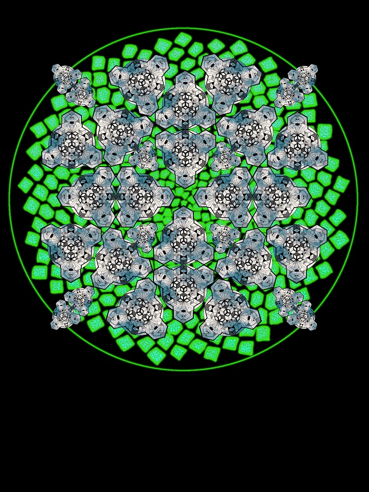 Cloudy Cube Mandala Cacophony & CircleVisions (G) by createVisions