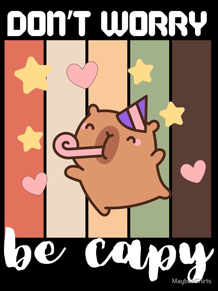 It’s Okay Capybara – Funny Relaxed Vibes T-Shirt Design by MaybeeShirts