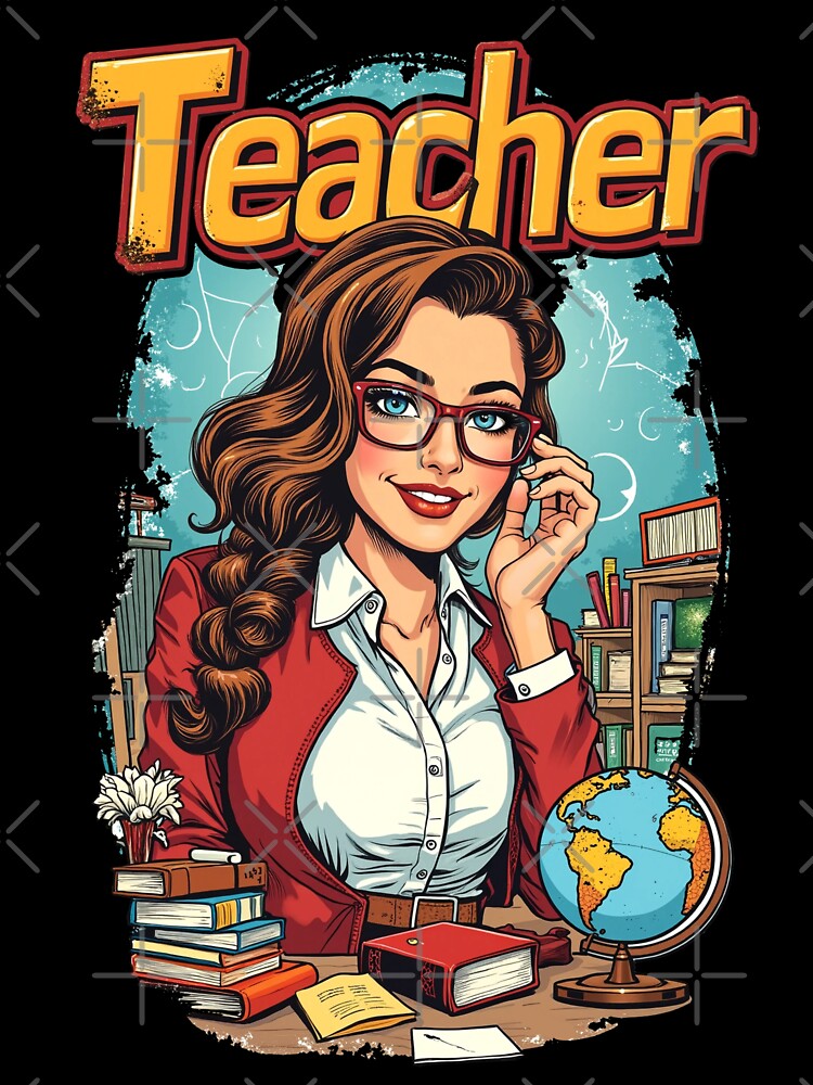 Retro Teacher the power of knowledge. by JonelleTshirts