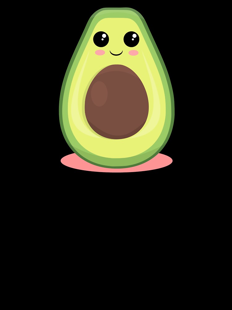 Cute Kawaii Avocado | Smiling Avocado Cartoon | Adorable Fruit Illustration | Avocado Lover Gift by Rush2Buy