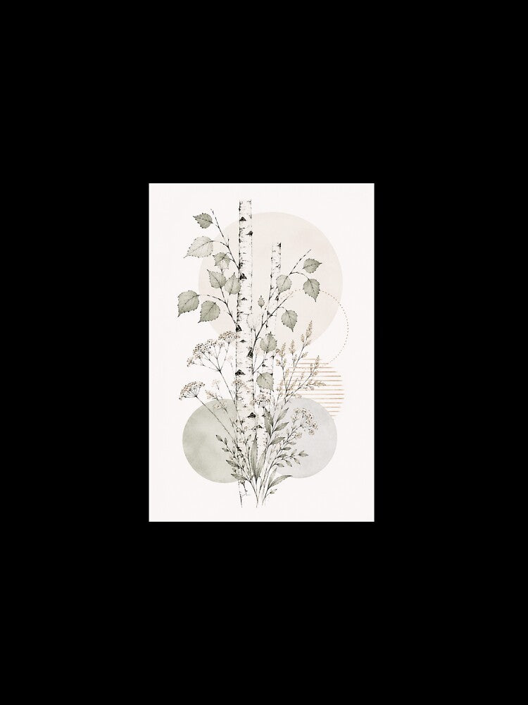 Minimalist Scandi-Boho Birch Branch Print by AlexGreaney