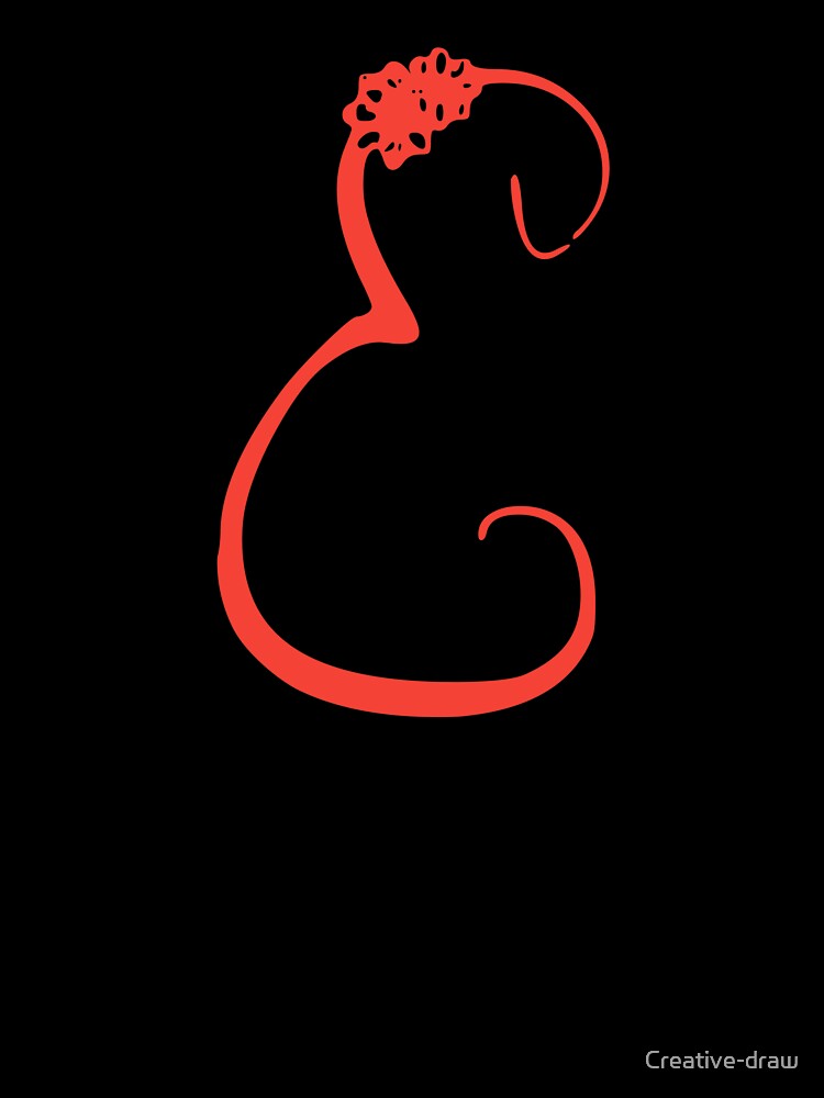 Floral Initial monogram E by Creative-draw