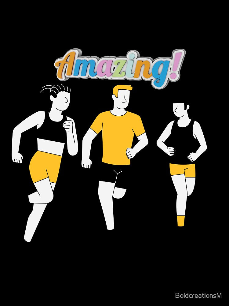 Amazing Running Group Motivational Fitness Art by BoldcreationsM