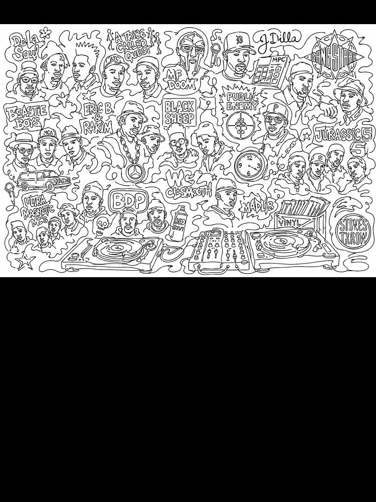 Hip hop line drawing by As Yet Unknown