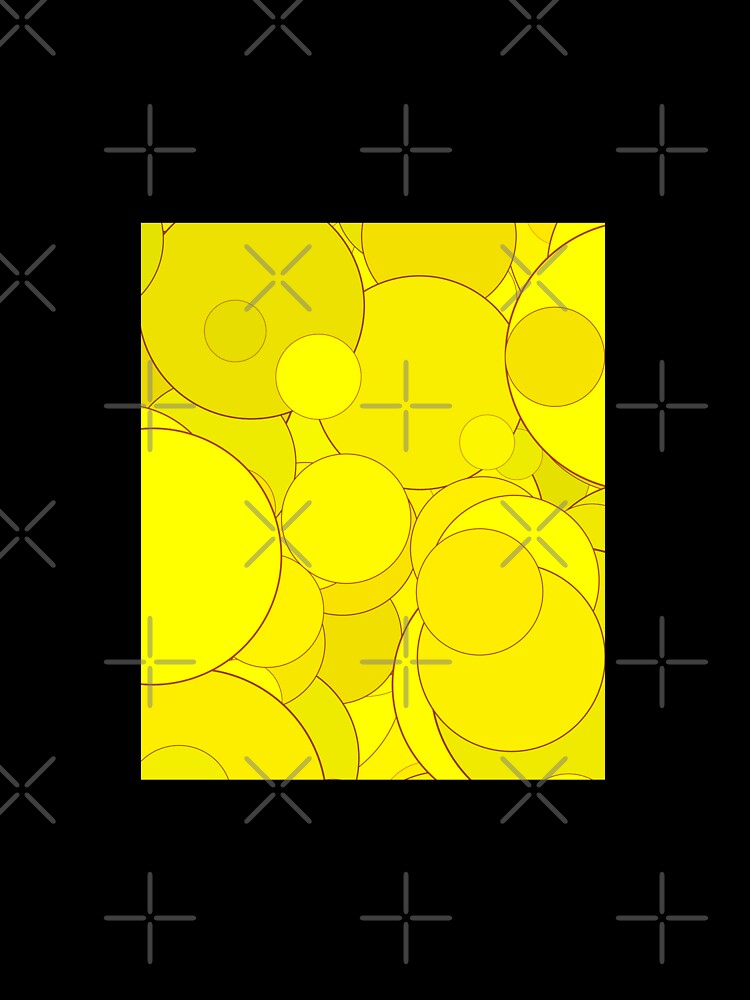 Bright Yellow Overlapping Circles Random Pattern by plumpjose