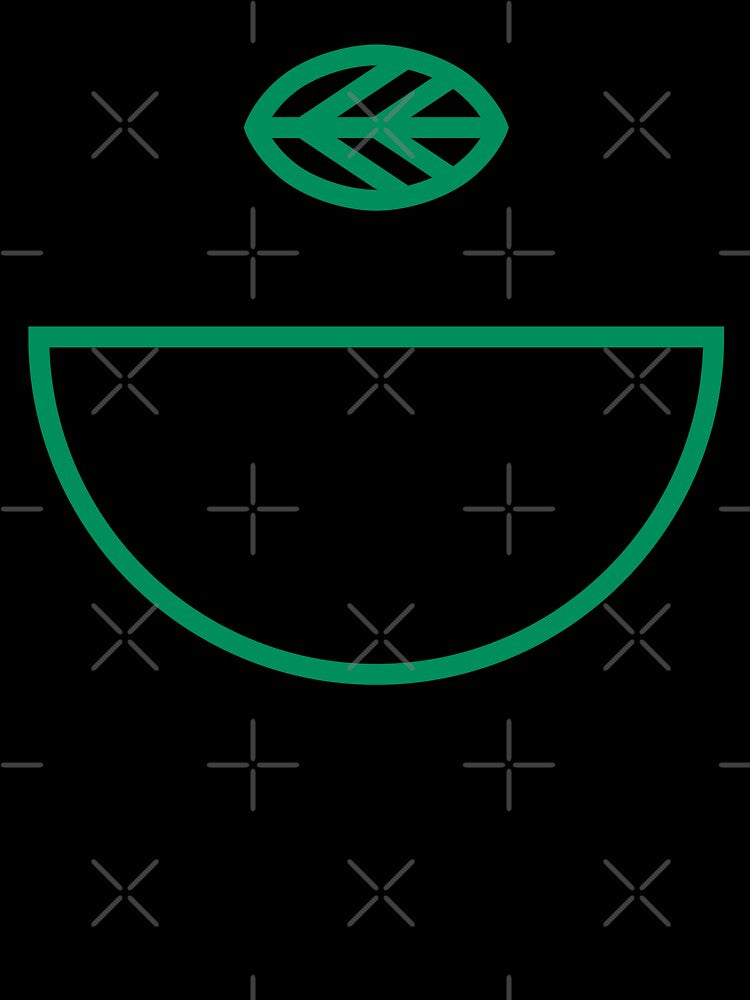 Minimalist Matcha Green Tea Cup Outline by LekkieStudioArt