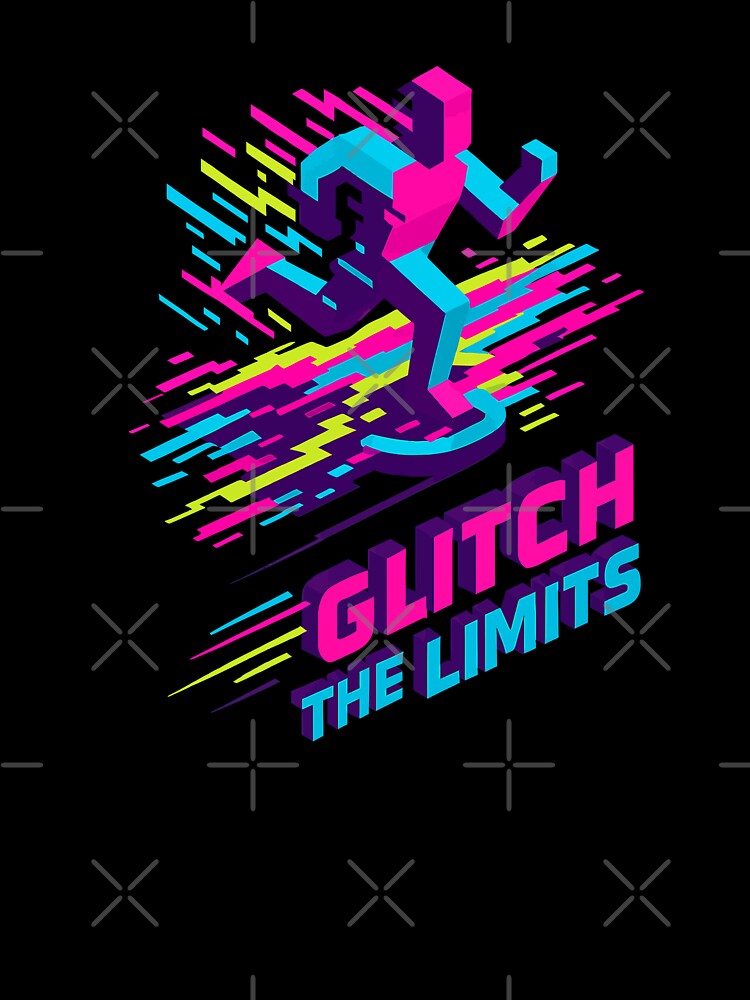 Glitch The Limits — Data Burst Neon Runner Design by DSGIN4YOU