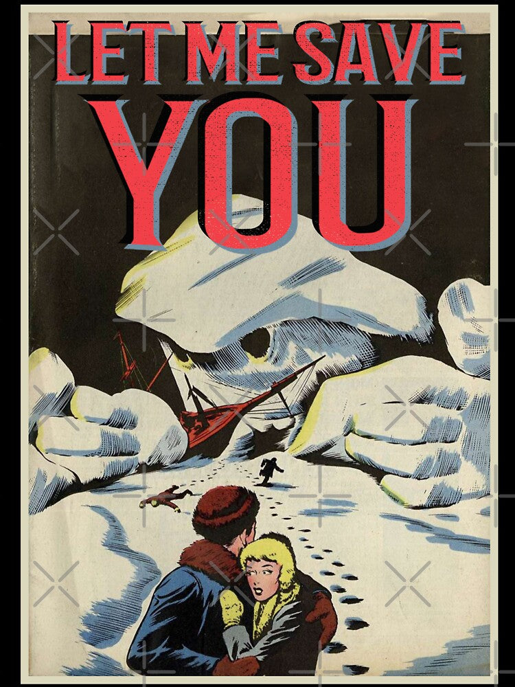 Vintage Artic Ice Snow Monster Retro Horror Poster Halloween Gift by TheAplus