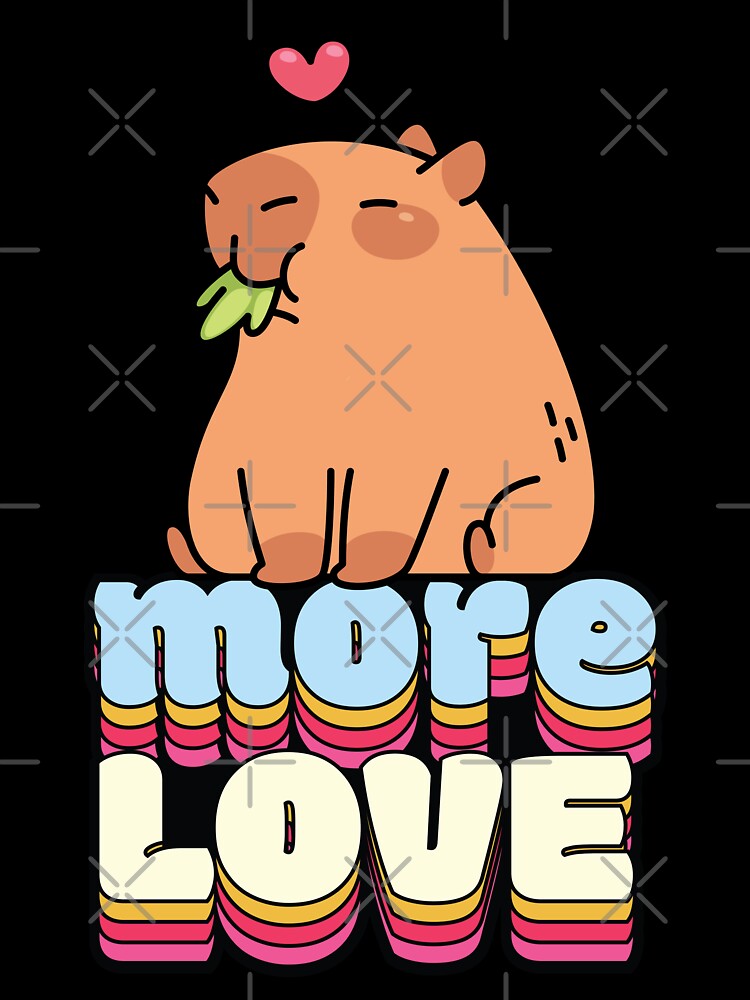 Cute Capybara Spreading More Love Positivity by chillaxcats
