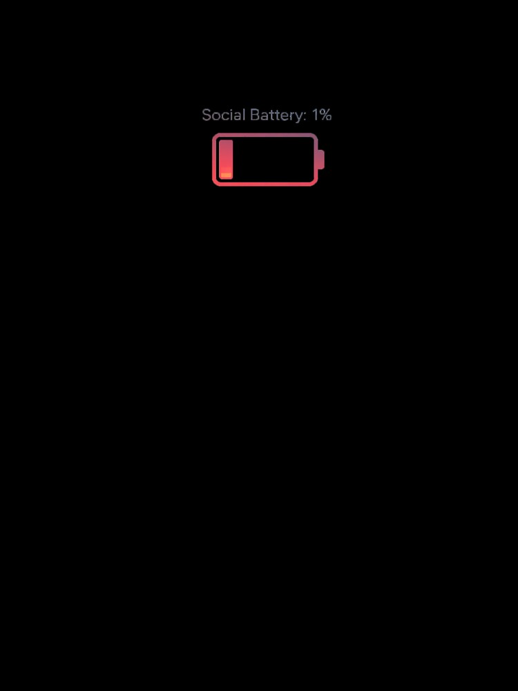 social battery: 1% by graphicboyz112