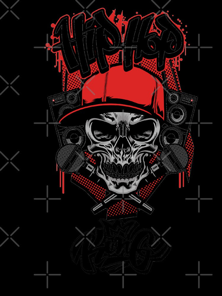 Hip Hop King With Skull Microphone And Hi Fi System by darknessjeff86