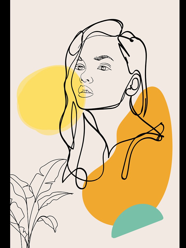 Women portrait, one line art by Agha-Arts