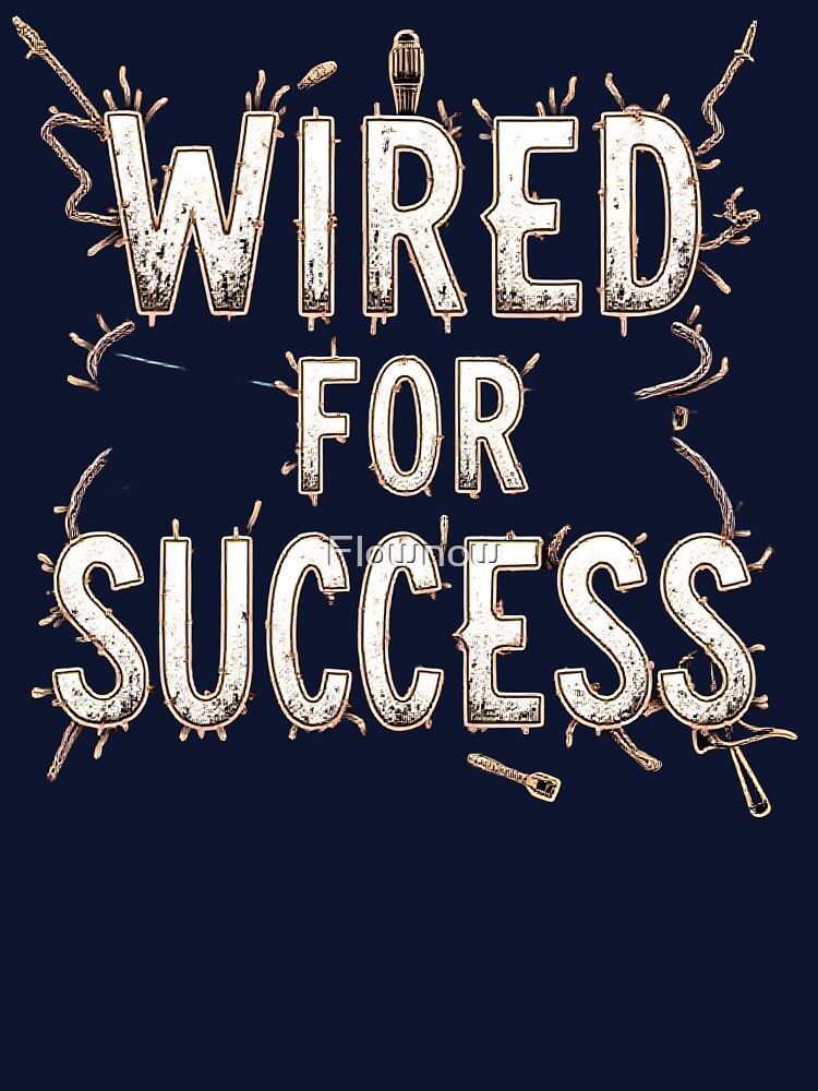 Wired for Success Electrician Shirt, Motivational Trade Gift, Electrician Apparel by Flownow