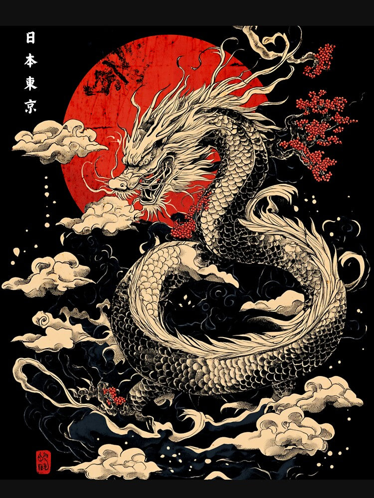 Japanese Aesthetic Dragon Tokyo Japan by HIDEOUTTOKYO