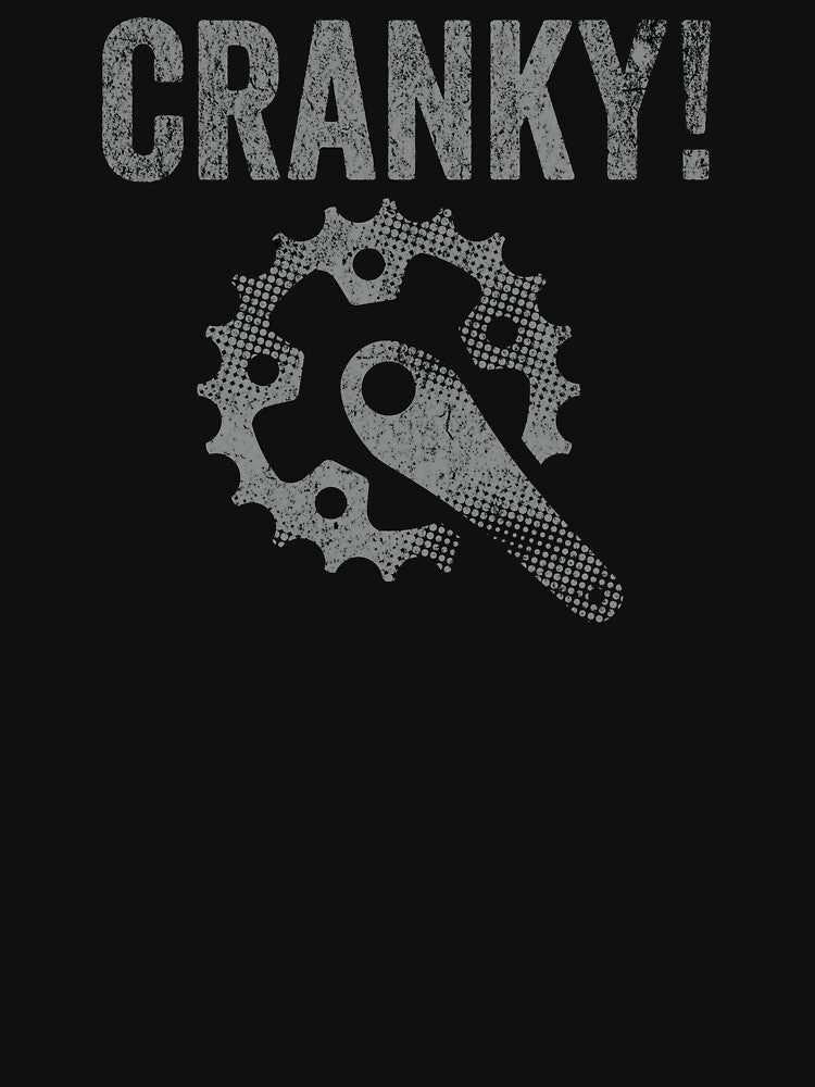 Cranky T-shirt, Funny Bike Shirt, Cycling Shirt, Bike Lover Gift, Cyclist Clothes, BMX, Mountain Bike Unisex Cotton Tee by Barb  Hamilton ⭐⭐⭐⭐⭐