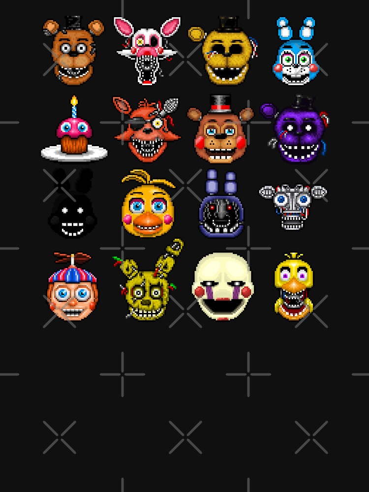 Five Nights at Freddy's - Pixel art - Multiple Characters by GEEKsomniac