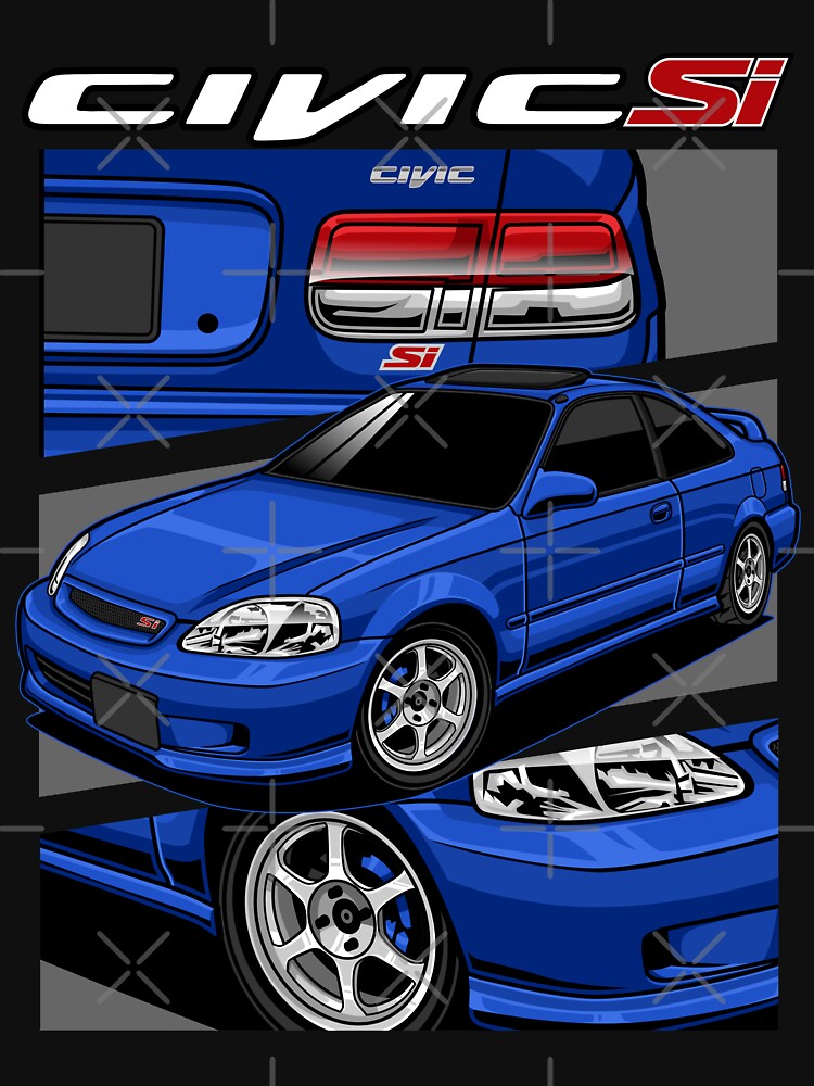 Honda Civic Si 2000 Blue by vektoranda