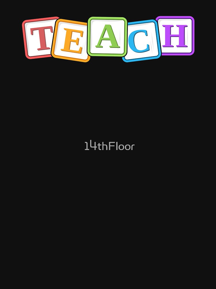 Teach Kindergarten Teacher Gift Letter Blocks Kinder Team by 14thFloor