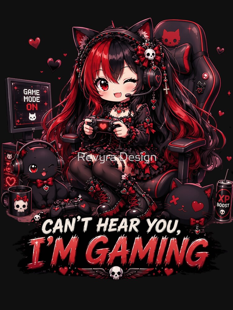 Copy of Copy of Copy of Copy of Copy of  Cute Gothic Anime Girl Everything Sucks by Revyra Design
