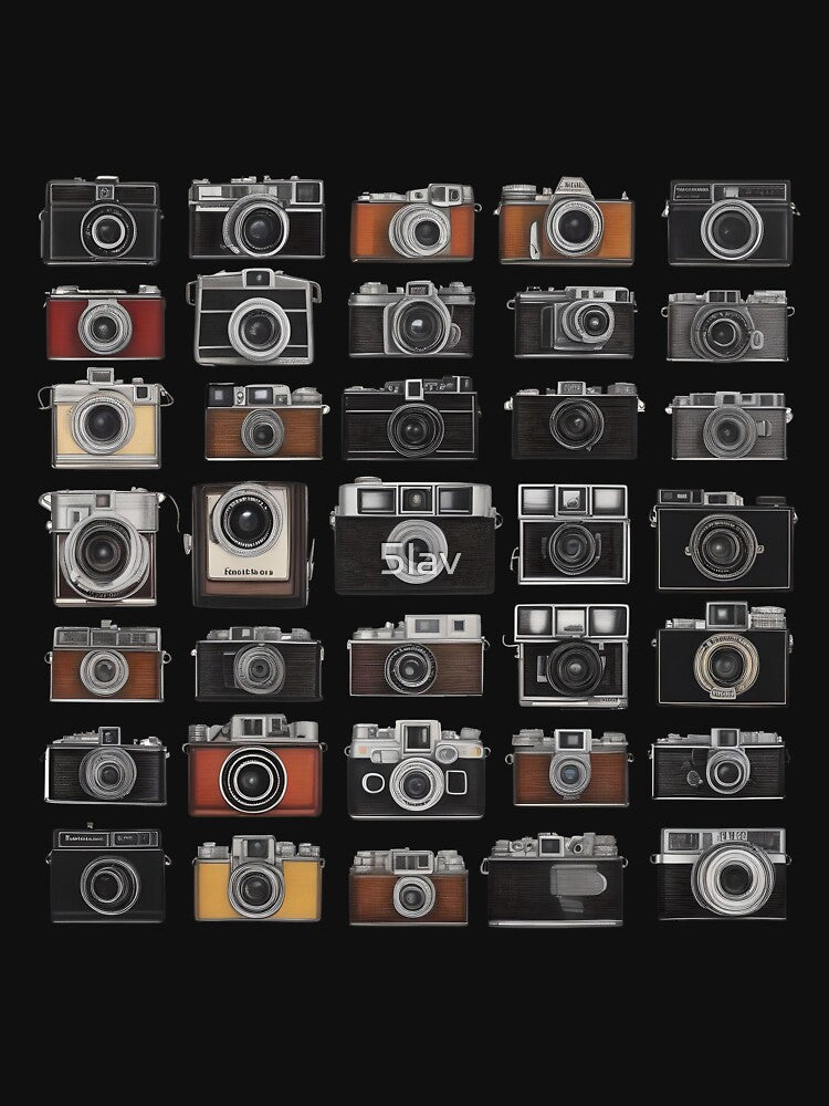 Vintage Film Cameras - Photography Lover Gift T-Shirt Camera Vintage Design by 5lav