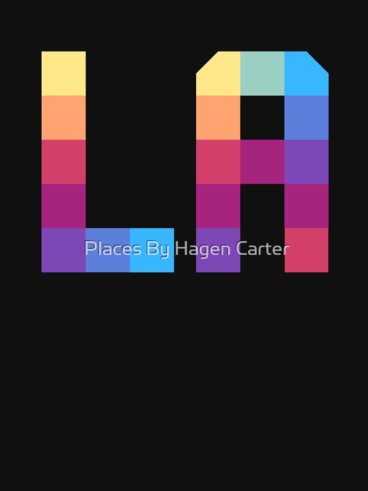 Los Angeles LA Colorful by Places By Hagen Carter