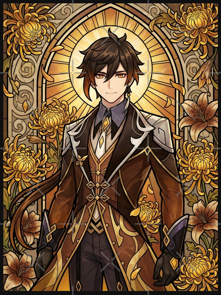 Stained Glass Zhongli by Thunderbelts