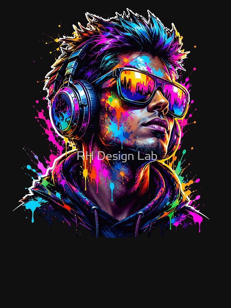 Neon DJ Portrait – Festival Graffiti Legend by RH Design Lab