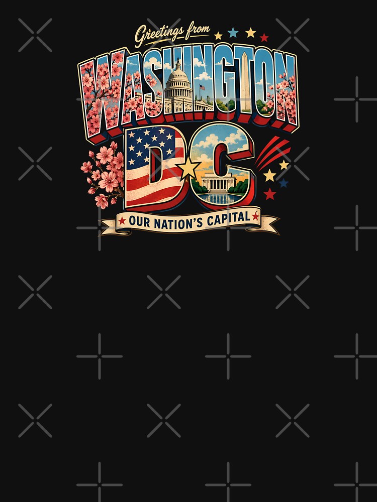 Greetings From Washington DC Our Nations Capital Postcard by Fenay Designs