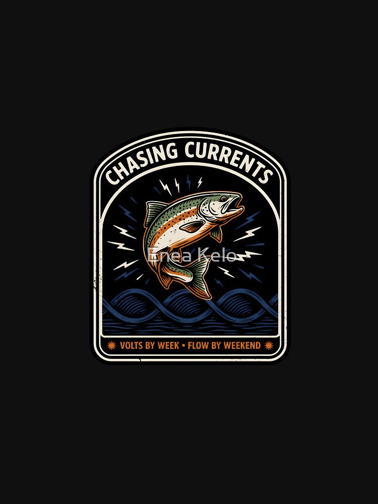 Chasing Currents Volts By Week Flow By Weekend Electrician Fisherman by Enea Kelo