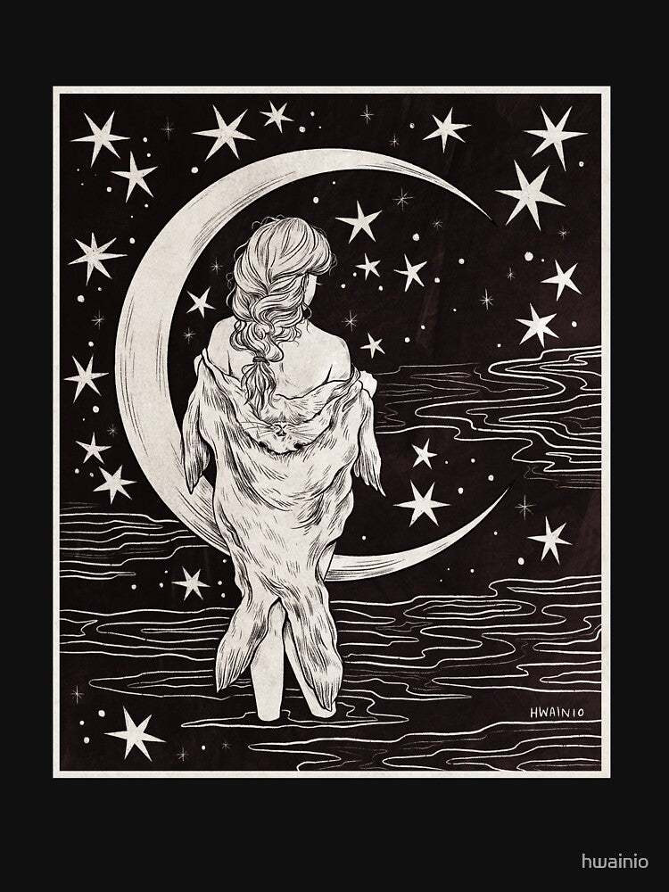 Selkie and the Moon by hwainio