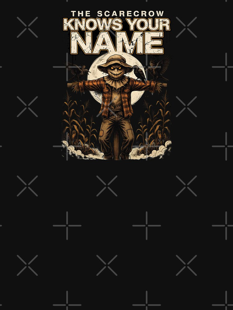 The Scarecrow Knows Your Name, Halloween Horror Cornfield Vintage by CryptReel